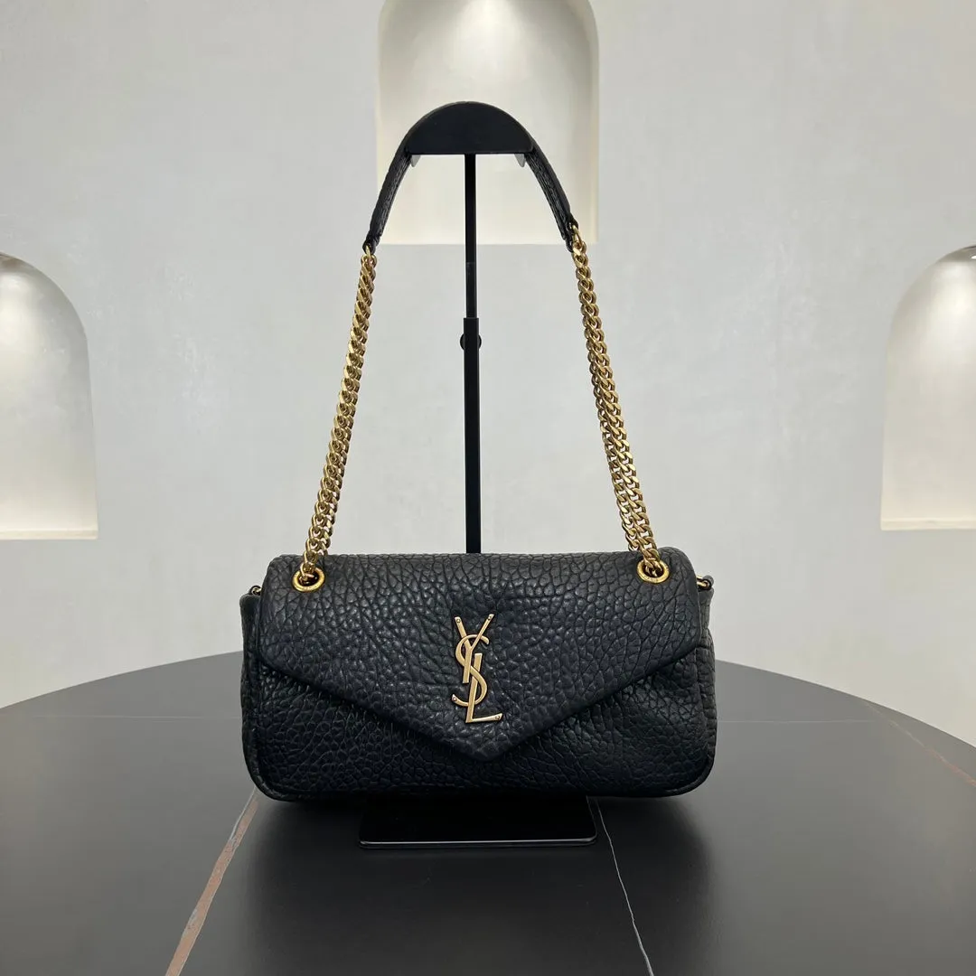 26CM black Calypso gold chain crossbody bag 734153