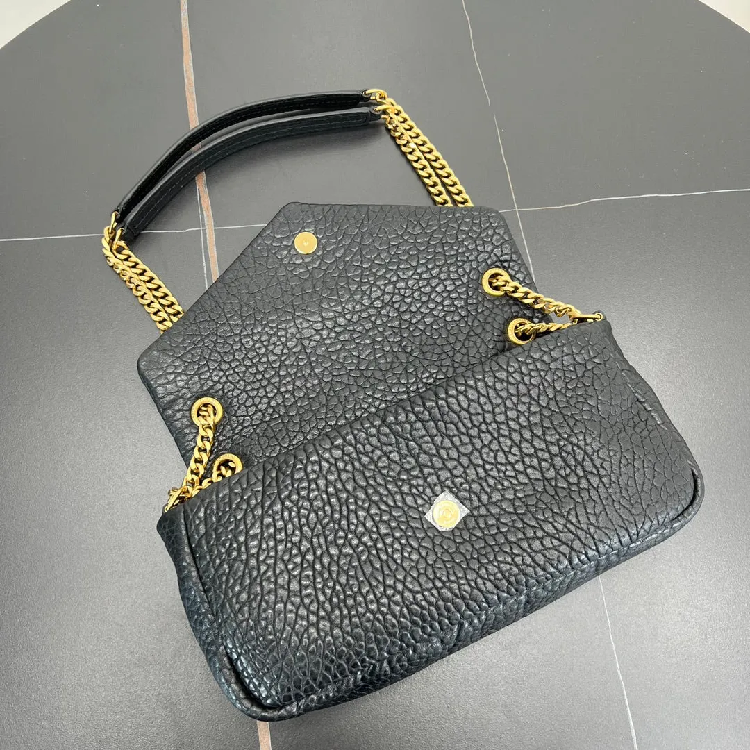 26CM black Calypso gold chain crossbody bag 734153