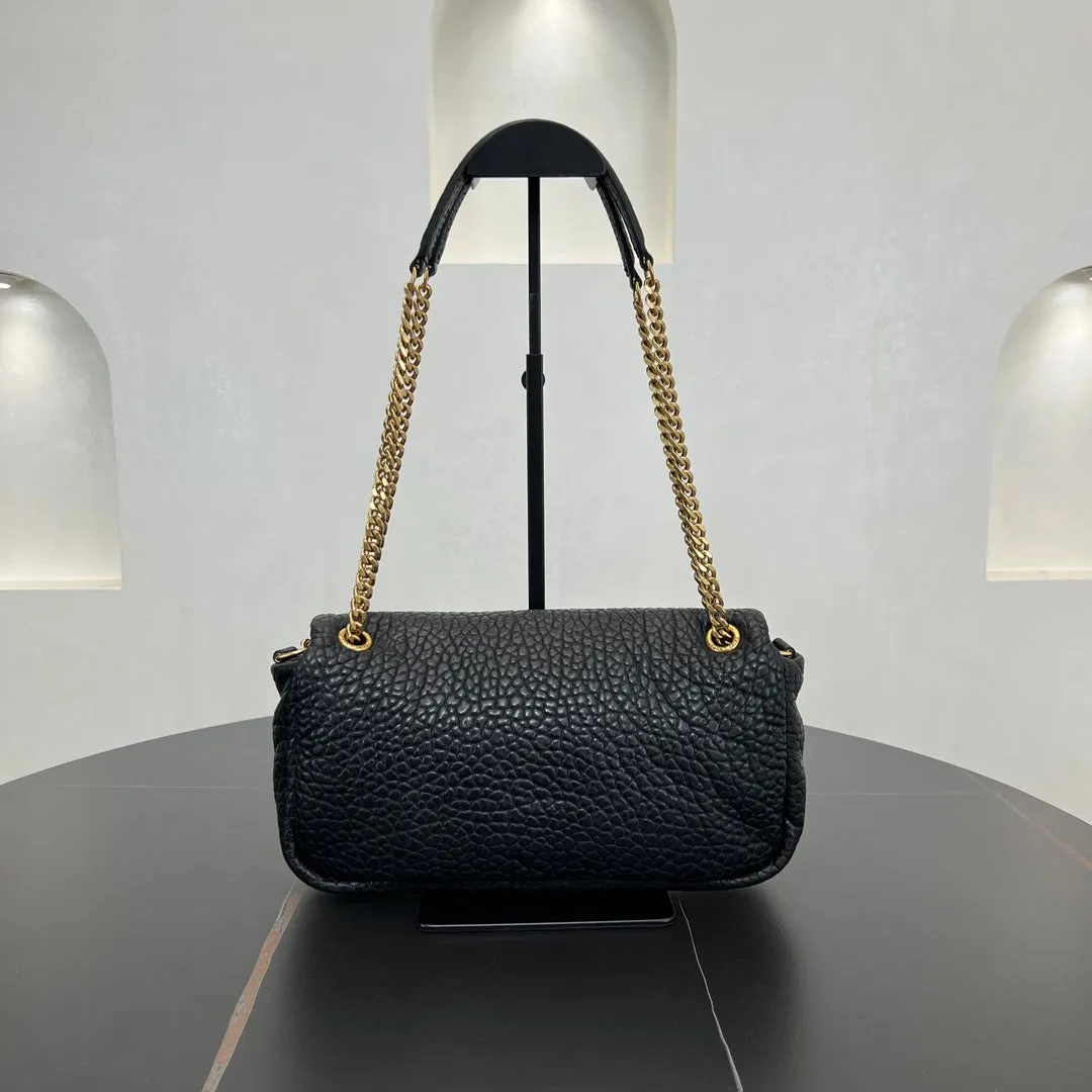 26CM black Calypso gold chain crossbody bag 734153