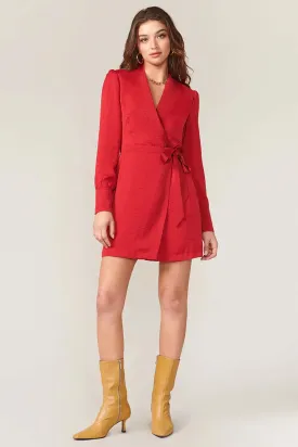 Abby Faux Wrap Short Dress