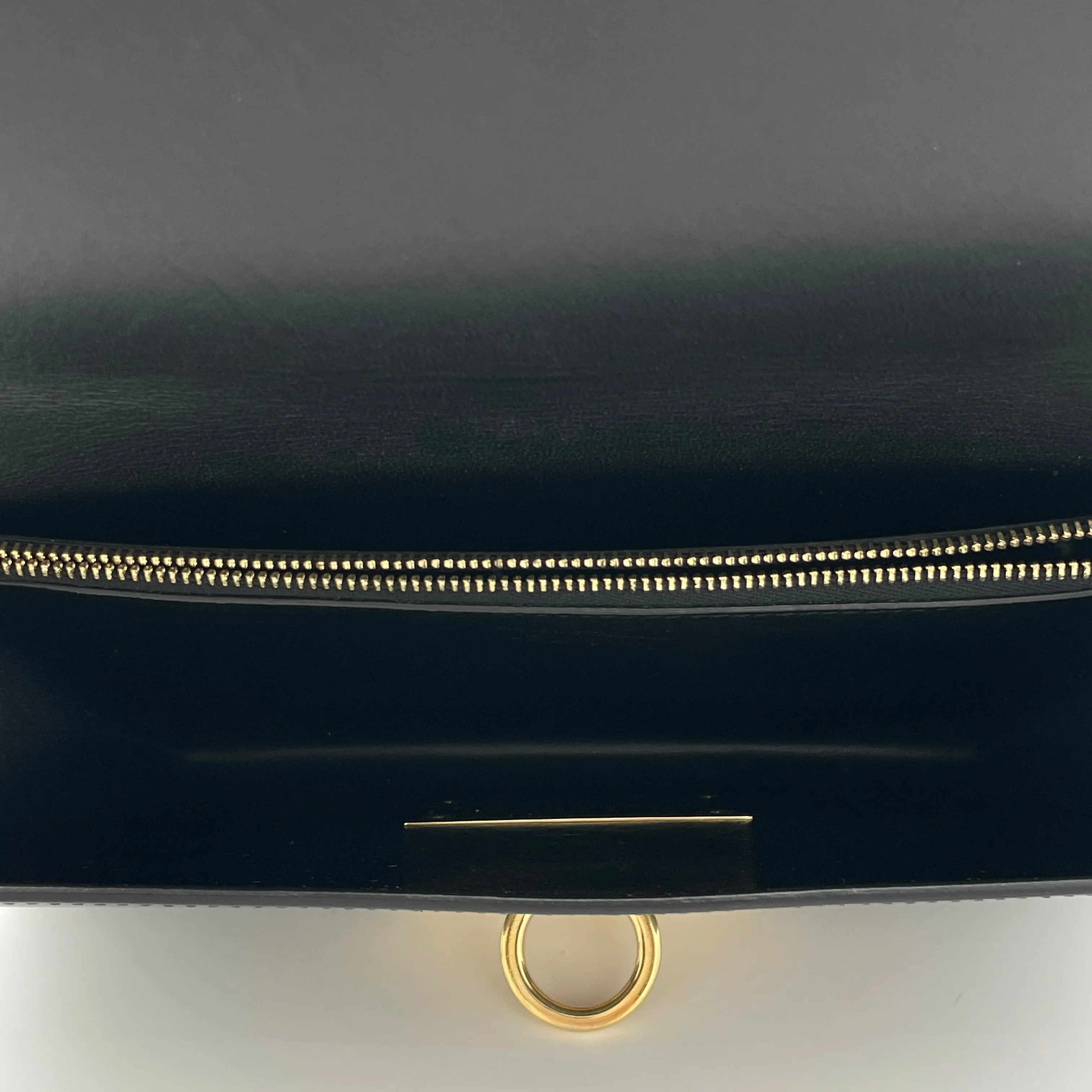 Aileen Black Crossbody Bag in Calfskin, Gold hardware