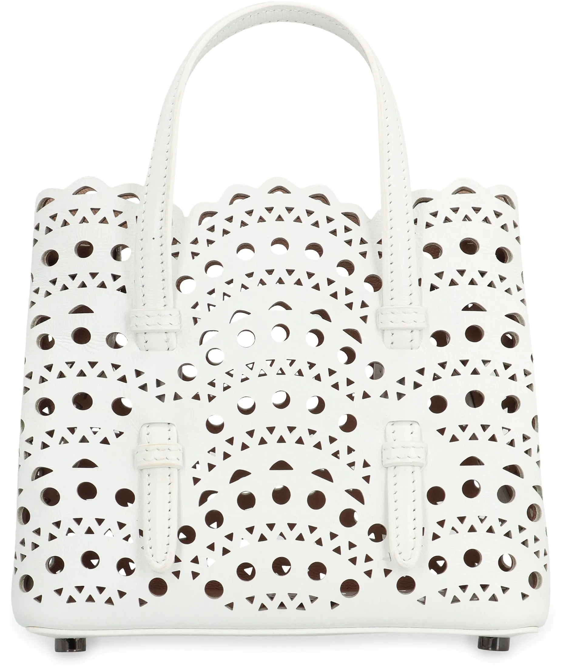 ALAIA Mini Leather Tote Handbag