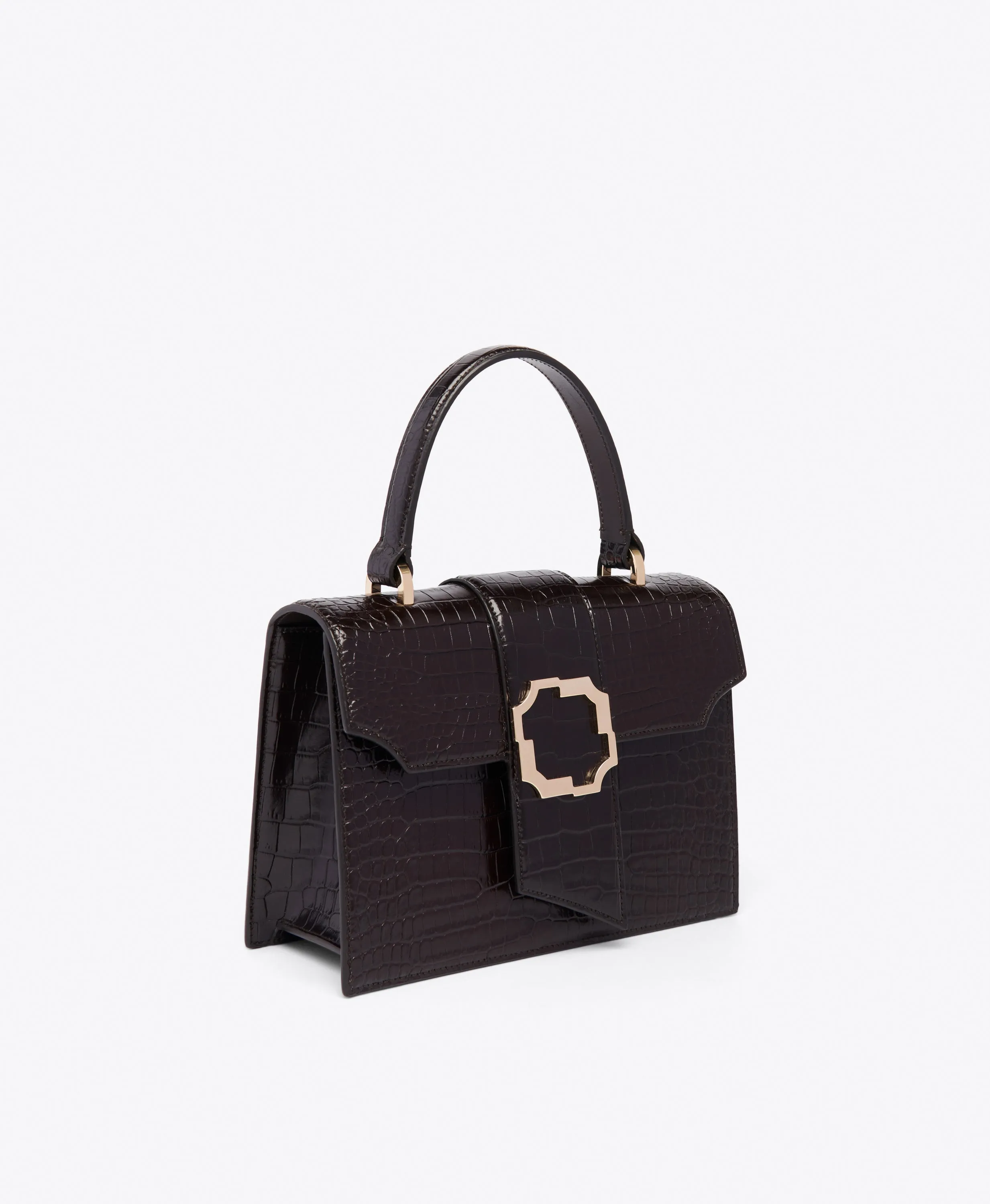 Audrey Dark Brown Leather Small Handbag