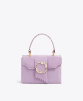 Audrey Lilac Satin Mini Handbag