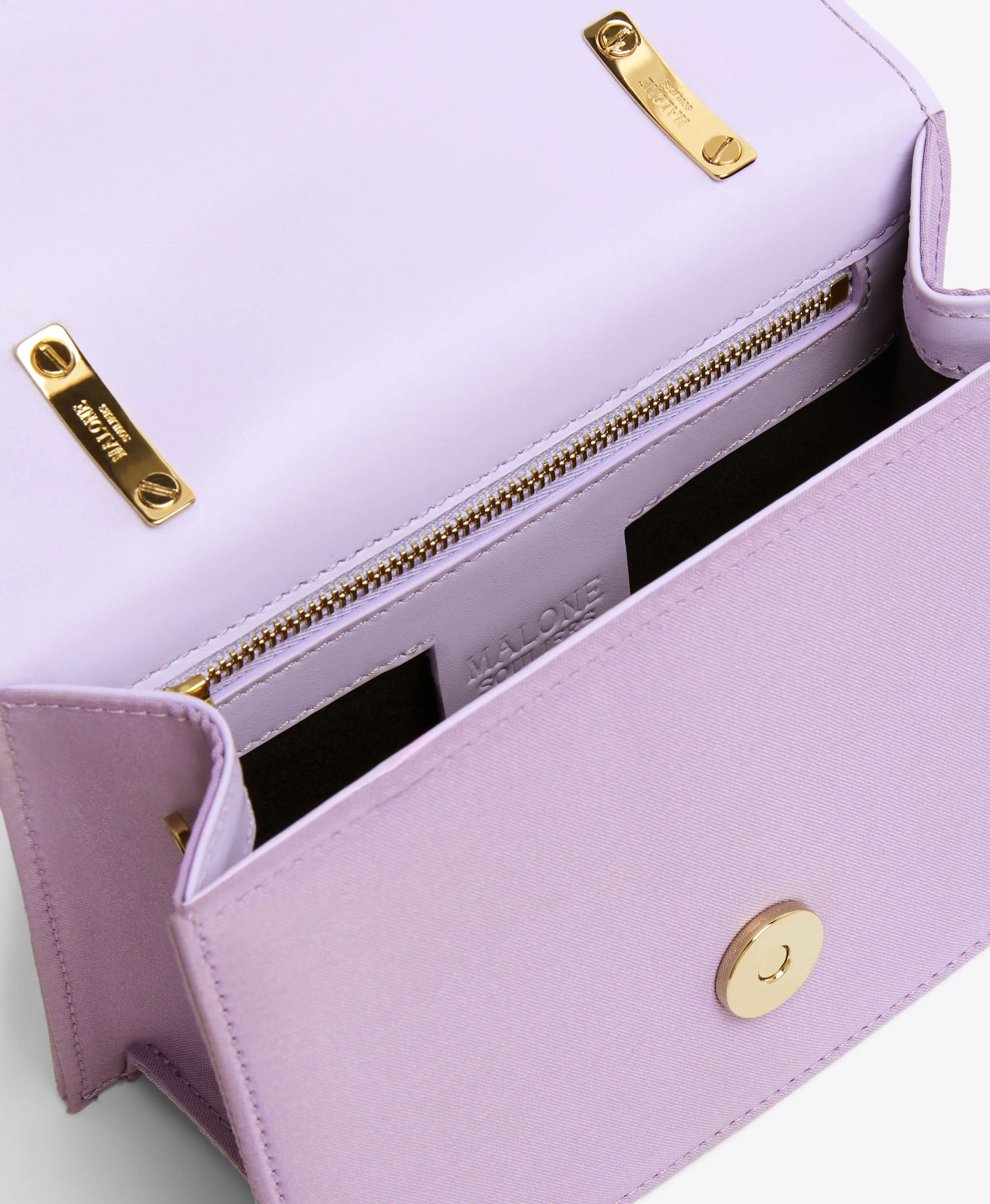 Audrey Lilac Satin Mini Handbag