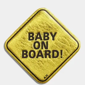 Baby On Board Leather Sticker