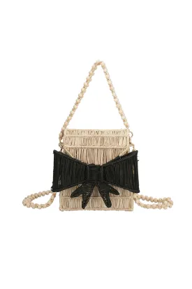 BLACK BOW HANDBAG