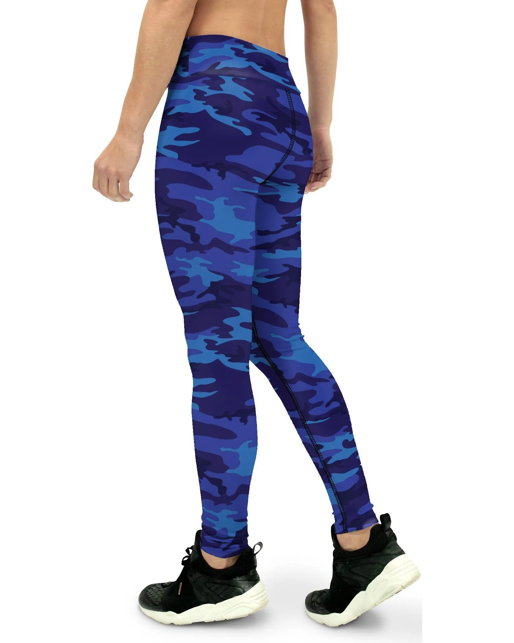 Blue Camo Yoga Pants