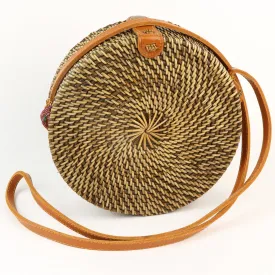 Boho Bag - Natural & Brown - Round