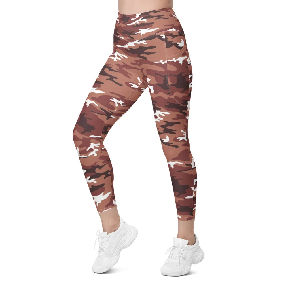 Brown Camo Leggings with Pockets