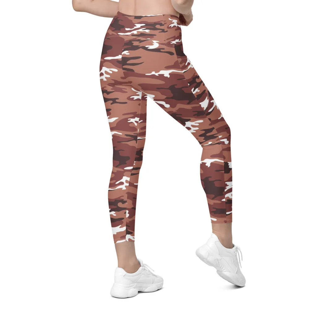 Brown Camo Leggings with Pockets