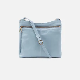 Cambel Crossbody in Polished Leather - Cornflower