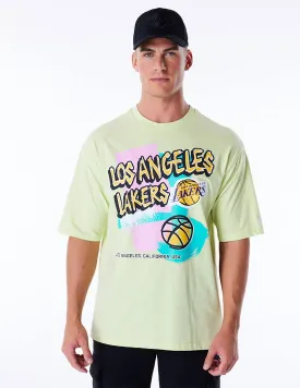 Camiseta New Era NBA Lakers Retro Graphic Verde