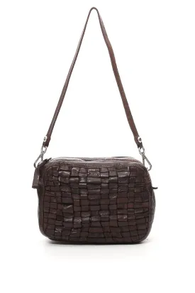 Campomaggi Woven Crossbody - Chocolate