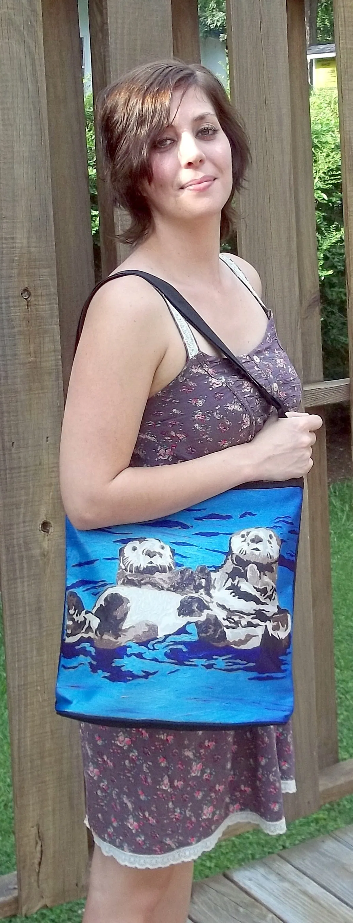 Cat Large Cross Body Bag - Paw in the Paint