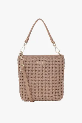 Coco Mini Taupe Braid Leather Bag