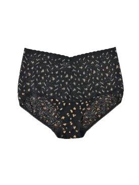 Cross-Dyed Leopard Retro V-Kini Black