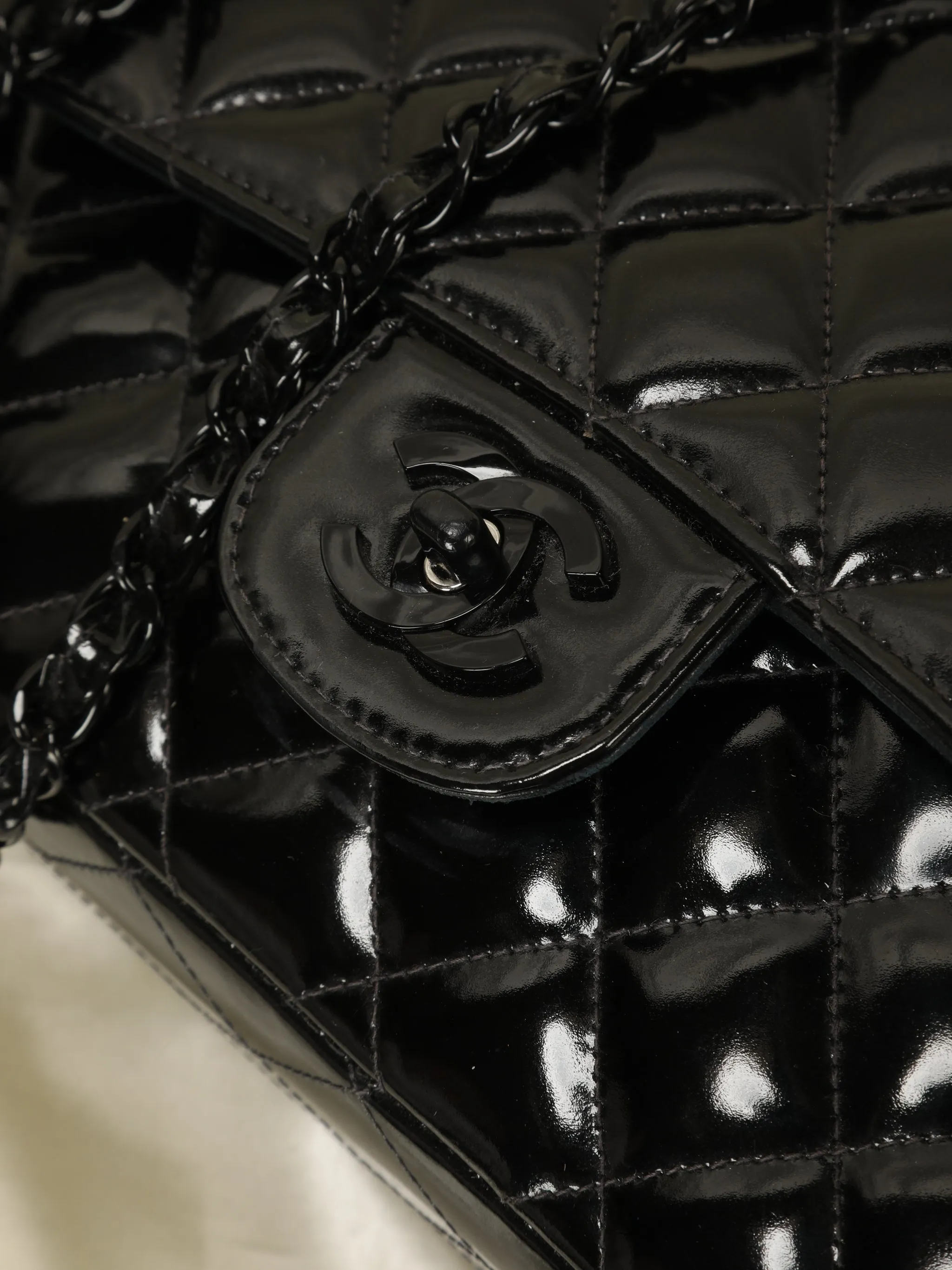 Extremely Rare CL Patent All Black Flap Bag