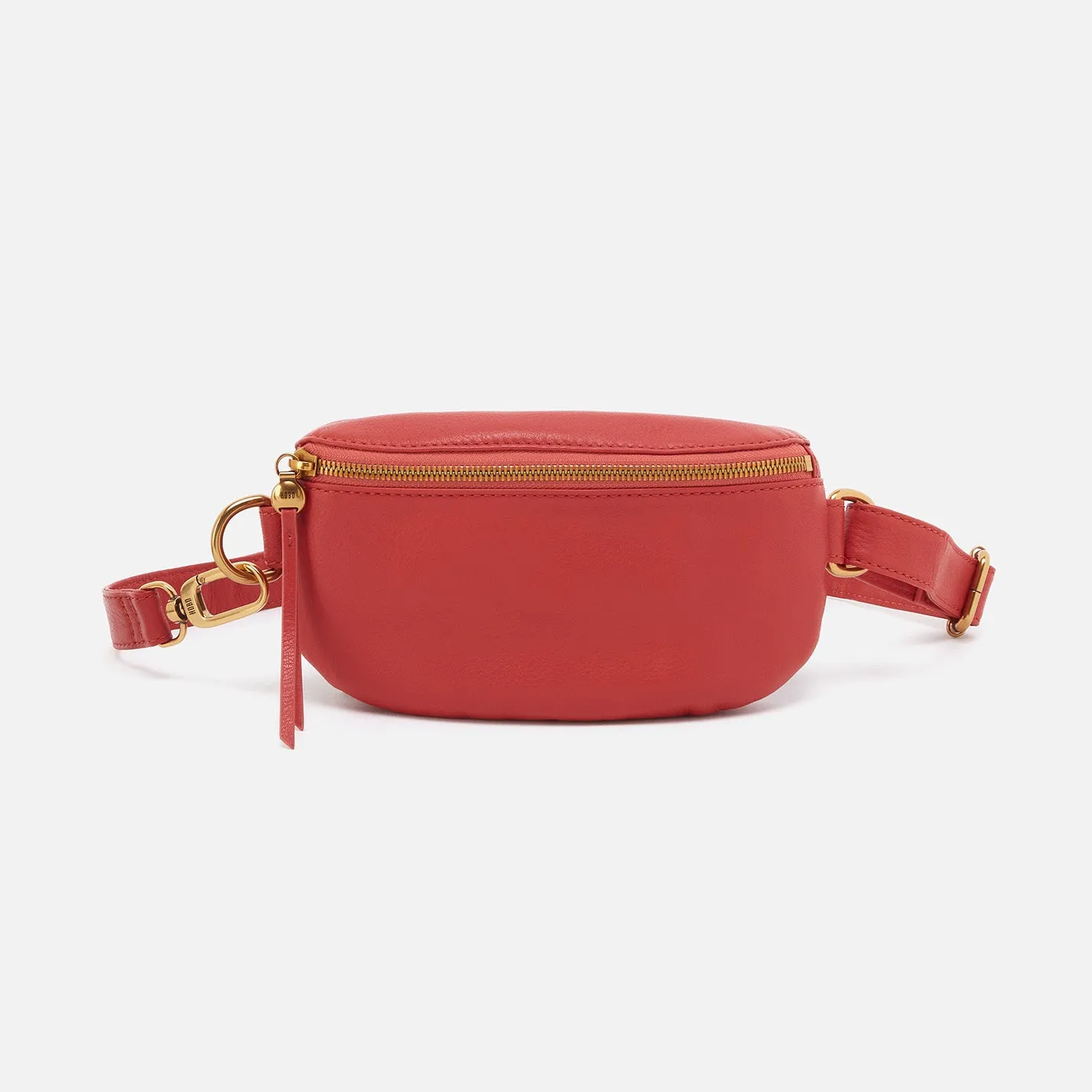 Fern Belt Bag In Pebbled Leather - Red Clay