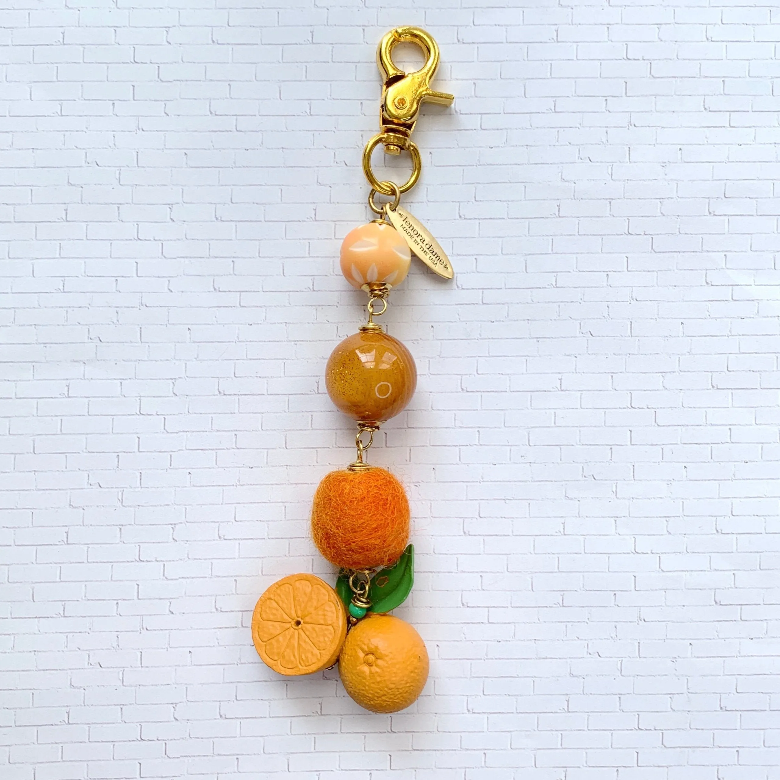 Freshly Squeezed Orange Bag Charm