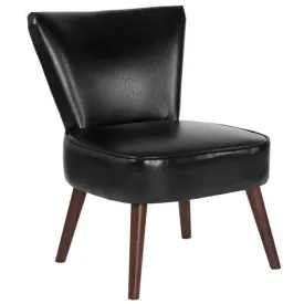 Giovanni Black Leatherette Retro Hotel Chair