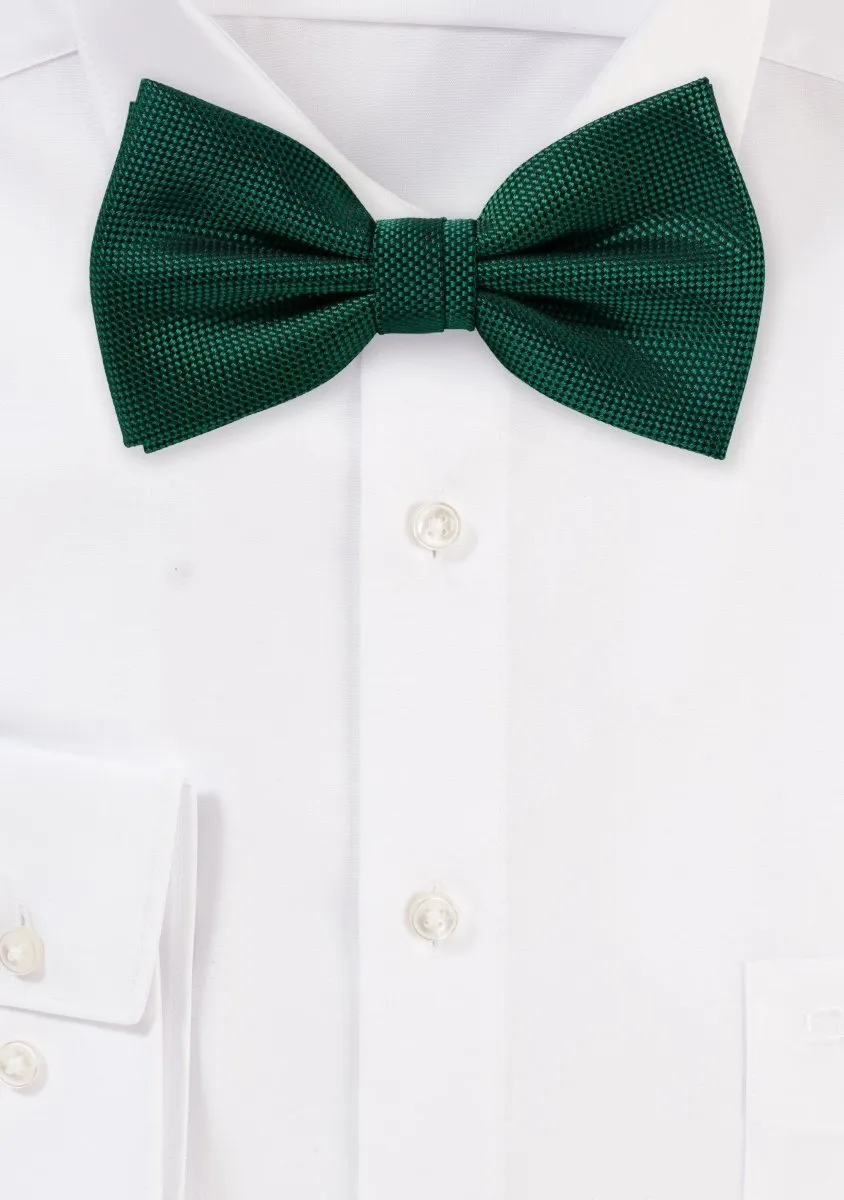 Hunter Green MicroTexture Bowtie