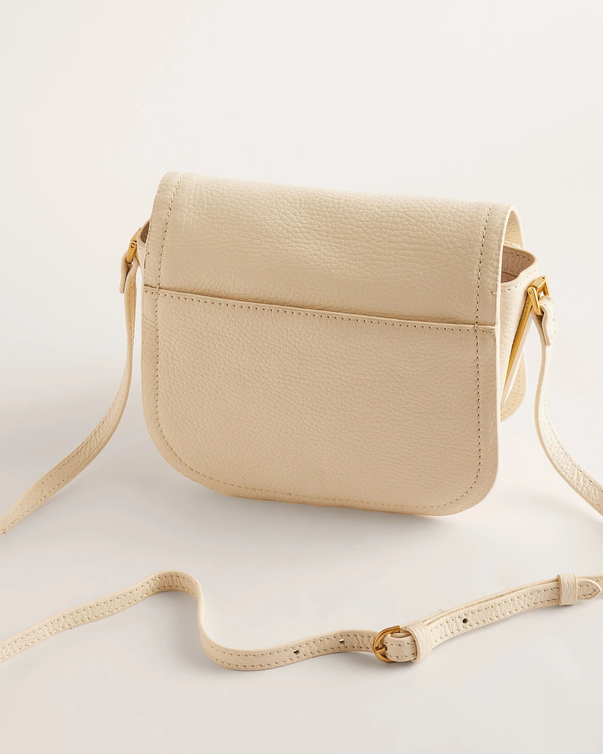 Imilda Satchel Crossbody Bag With Lock Detail Ivory