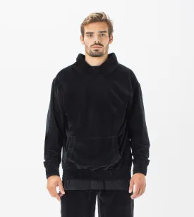 Lowgo Velour Hood Sweat Black