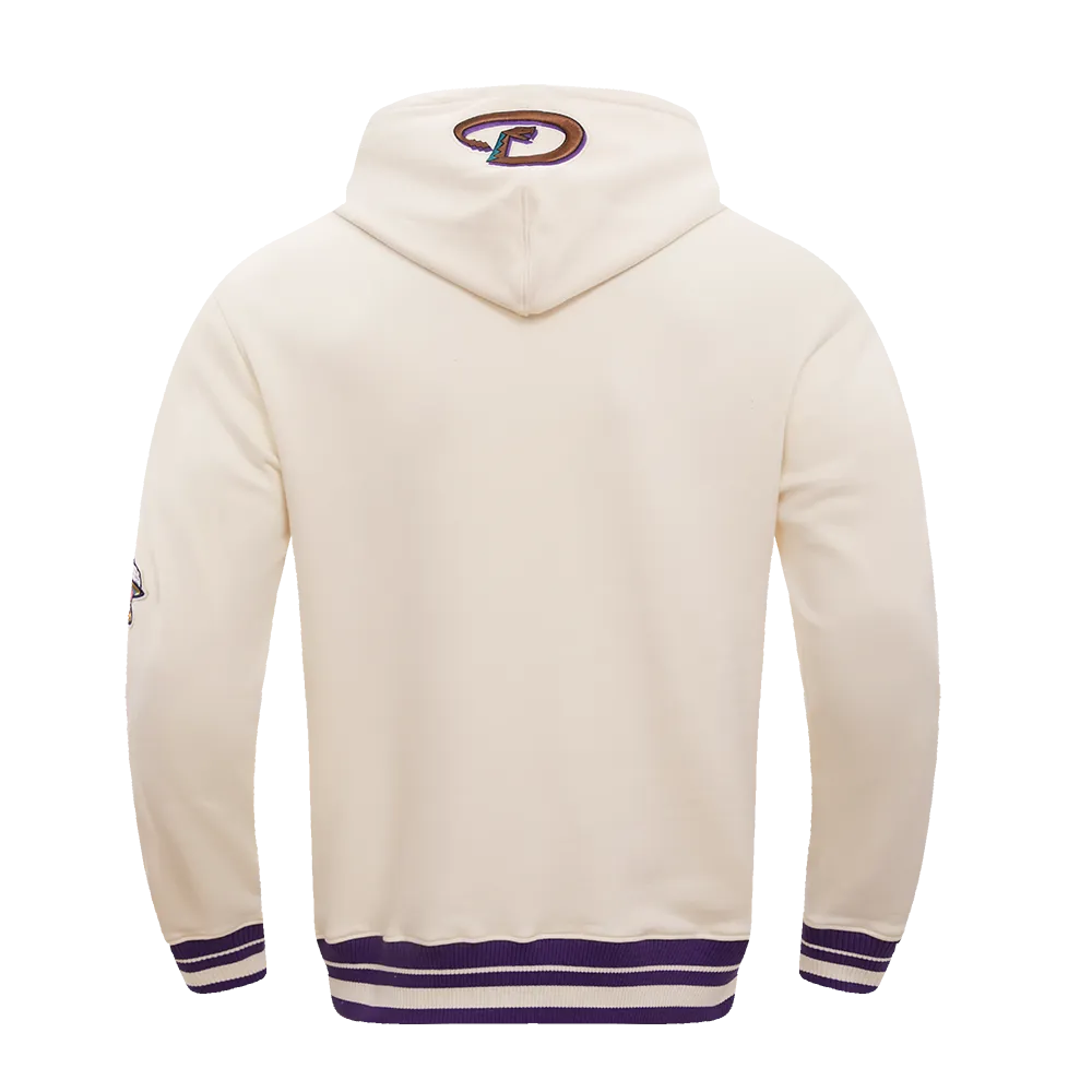 MLB ARIZONA DIAMONDBACKS RETRO CLASSIC MEN'S PO HOODIE (EGGSHELL/ PURPLE)