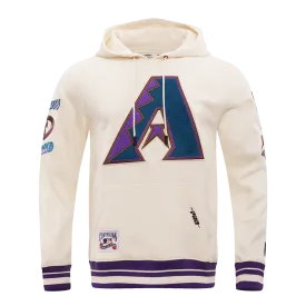 MLB ARIZONA DIAMONDBACKS RETRO CLASSIC MEN'S PO HOODIE (EGGSHELL/ PURPLE)