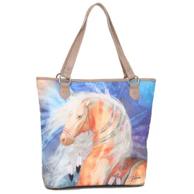 MW1023G-8113 Montana West Horse Canvas Tote Bag