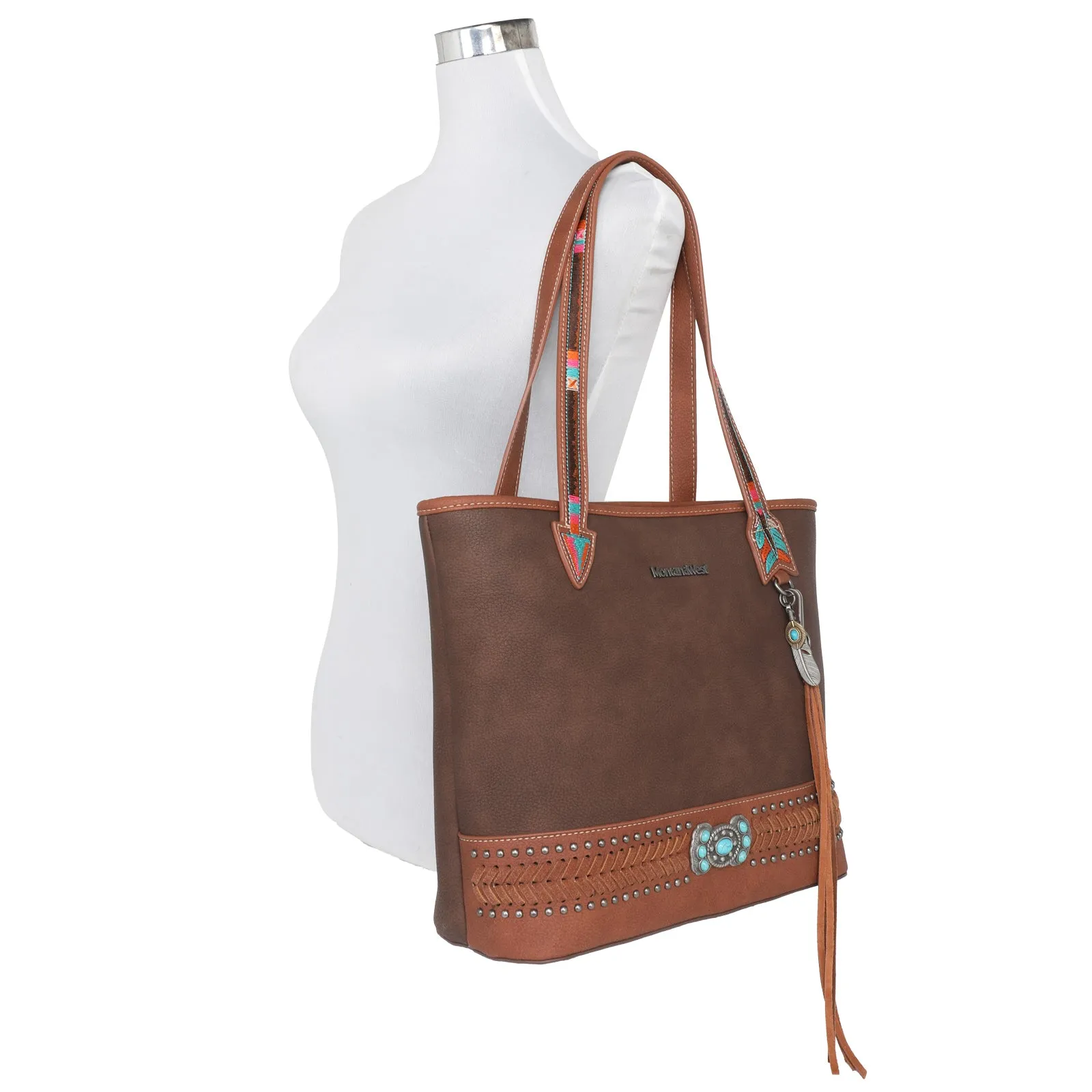 MW1112G-8317 Montana West Concho Collection Concealed Carry Tote