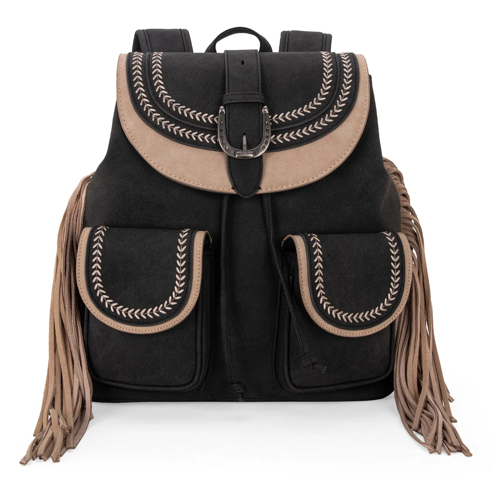 MW1289-9110 Montana West Fringe Buckle Collection Backpack