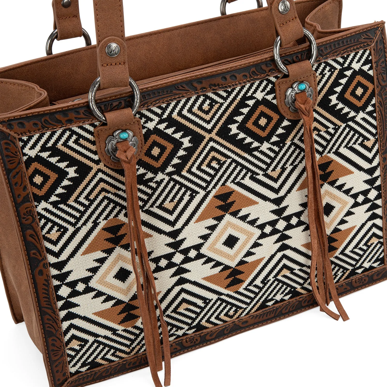 MW1292G-8110   Montana West Aztec Tapestry Concealed Carry Tote