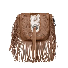 MWR-054 Montana West Genuine Leather Hair-On Cowhide Fringe Bohemian Crossbody