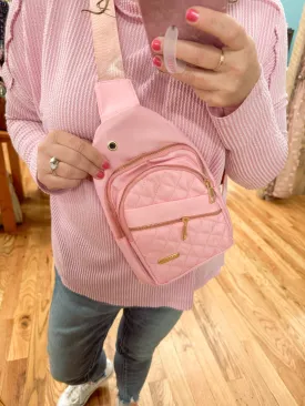 Quilted Crossbody Backpack Purse