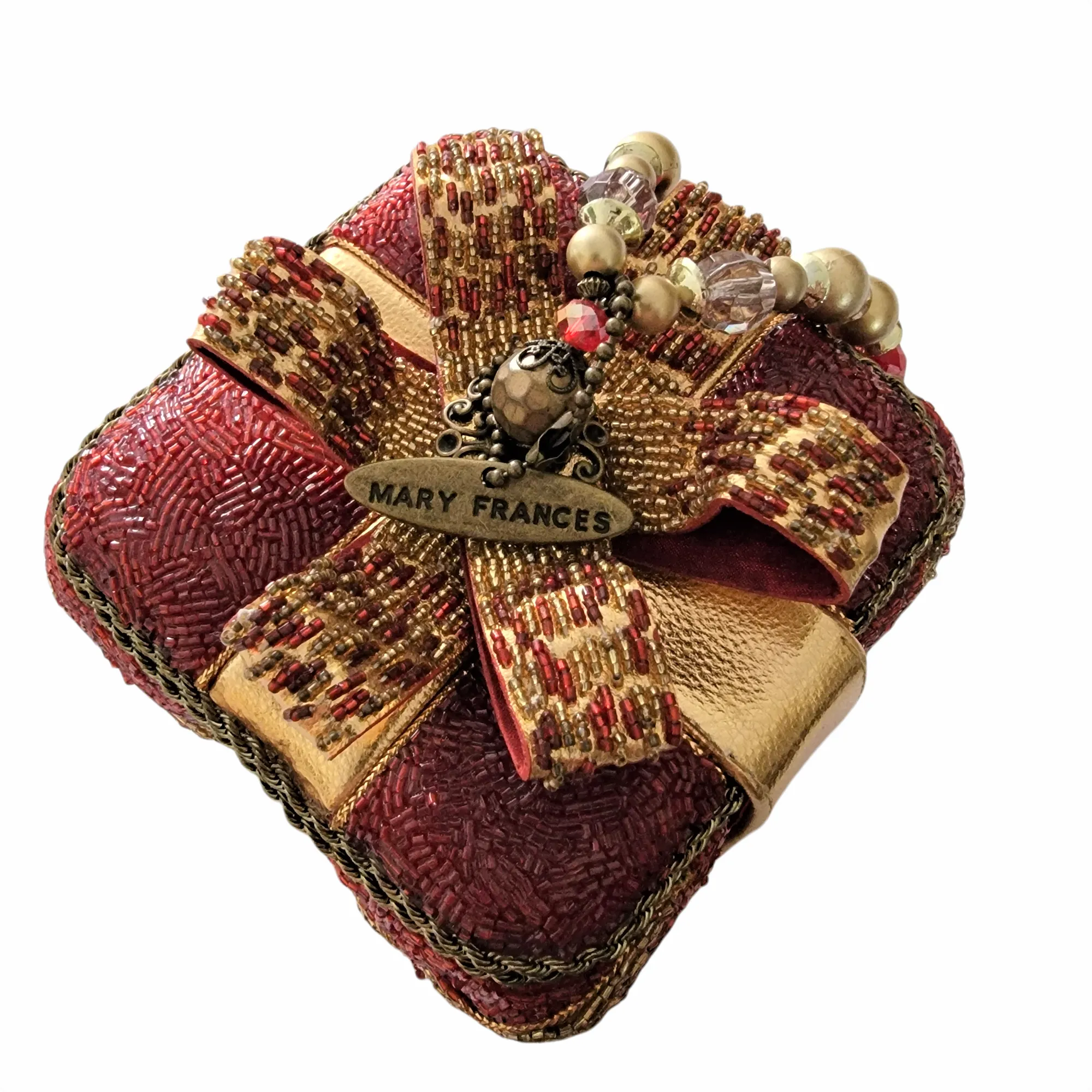 Retired Mary Frances “Gifted” Beaded Holiday Handbag