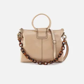 Sheila Medium Satchel In Polished Leather - Quartz