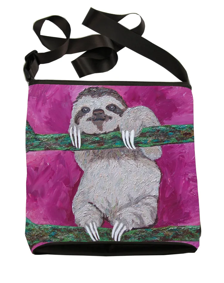 Sloth Large Cross Body Bag- Leisurely Life