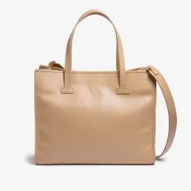 Taupe calfskin big box bag