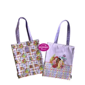 Zippies Lab Disney Princess Floral Plaid Reverso Tote