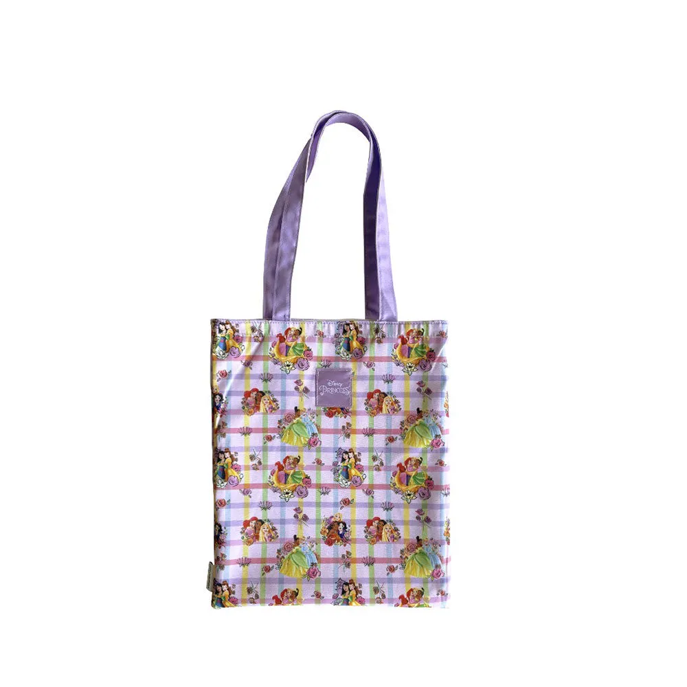 Zippies Lab Disney Princess Floral Plaid Reverso Tote